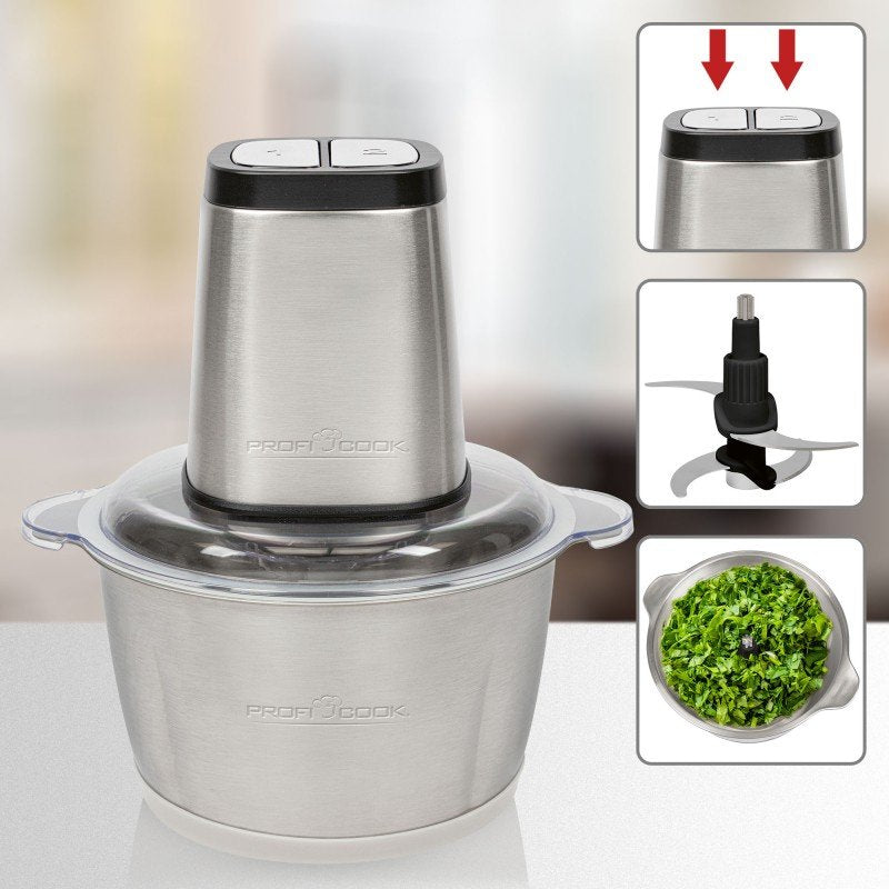 Picadora Múltiple Proficook Mz 1227 Acero Inoxidable Mz1227