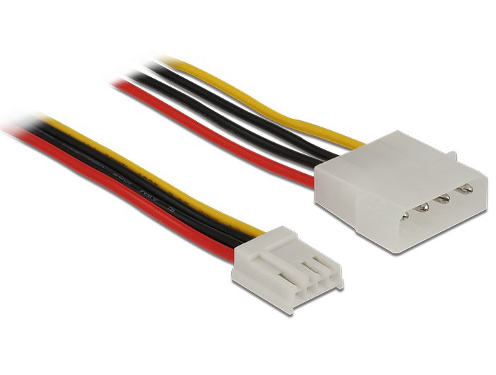 Delock Stromcable 4 Pin Stecker > 4 Pin Floppy Buchse 60 Cm