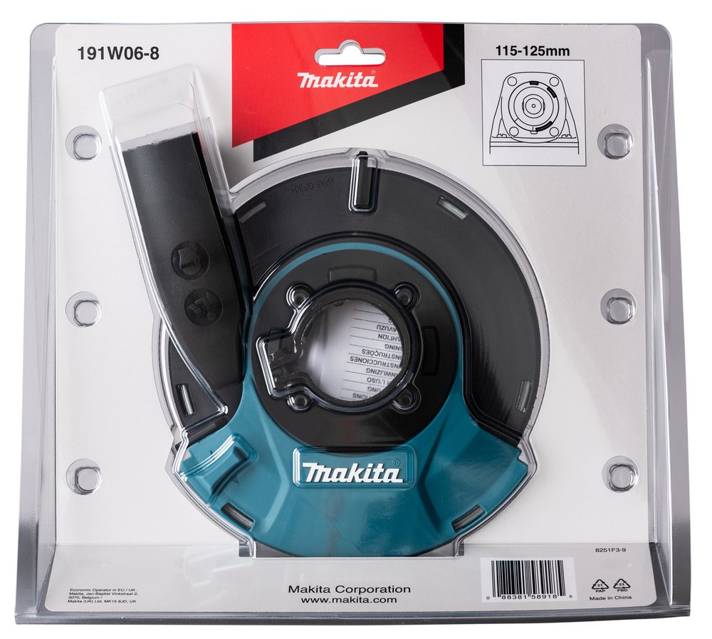 EAN 0088381589185 - Makita 191W06-8 accesorio para amoladora angular cubierta de extractor de polvo imagen 3