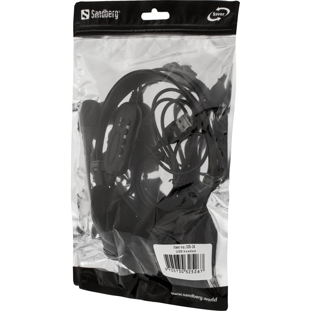 EAN 5705730325267 - Sandberg 325-26 auricular y casco Auriculares Alámbrico Diadema Llamadas/Música USB tipo A Negro imagen 3
