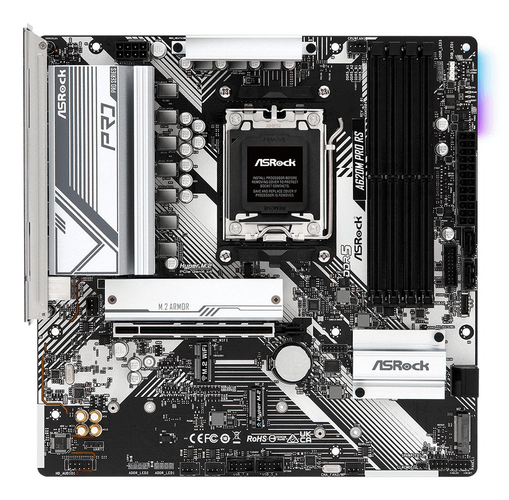 Asrock A620m Pro Rs Am5 Matx Hdmi Dp Ddr5 Retail