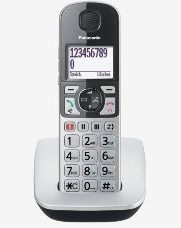 Panasonic Kx-Tge510gs Teléfono Dect Único Inalámbrico, Plateado-Negro