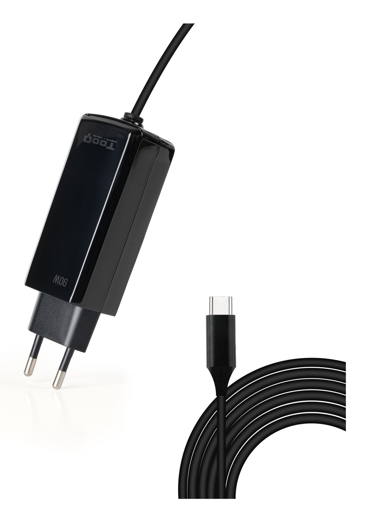 Cargador Portátil Gan Usb-C Pd 90w, Cúbico Negro