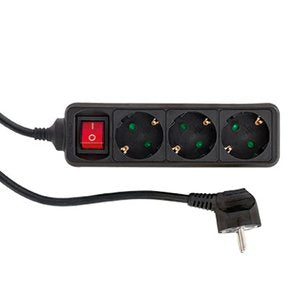 Rev Línea De Enchufe Triple 1,4 M Negro W.