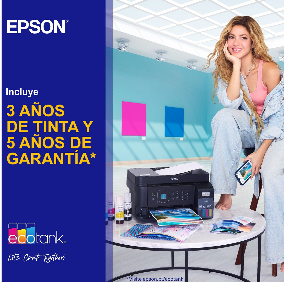 Impresora Multifunción Tinta Epson Ecotank Et 2865 Serie 2860 Color Tinta Recargable Negro