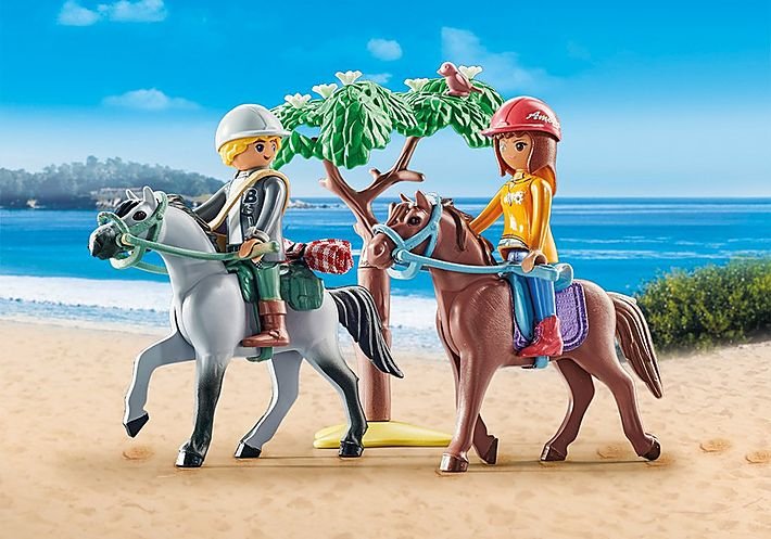 Playmobil 71470 Horses Of Waterfall Starter Pack Reitausflug An Den Strand Mit Amelia Und Ben, Juguete De Construcción 71470