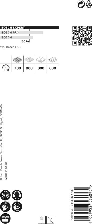 Bosch Professional Expert Sierra De Corona 'Material De Construcción', Ø 159mm 6,17/64" 2608900488