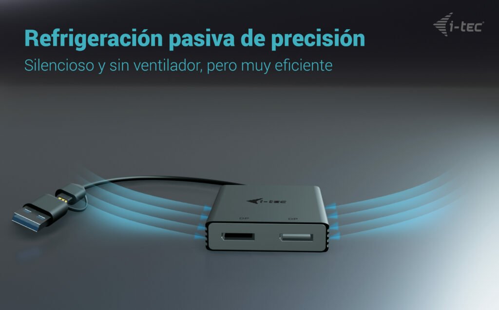 EAN 8595611706851 - i-tec CADUAL4KDP adaptador de cable de vídeo 0,27 m USB Type-A/USB Type-C 2 x DisplayPort Negro imagen 7