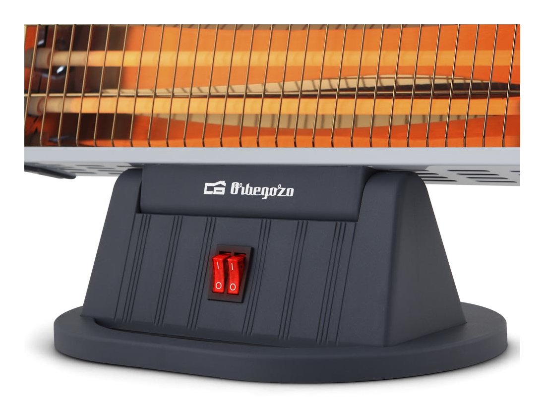 Estufa De Cuarzo Orbegozo Bp 0204 3 Niveles De Potencia 1200w