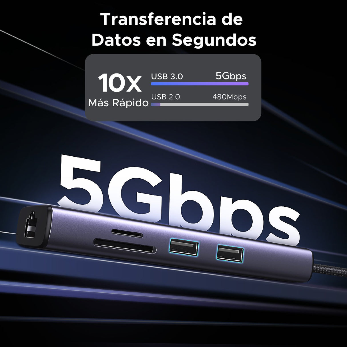 EAN 6957303865154 - Ugreen 60515 base para portátil y replicador de puertos Alámbrico USB 3.2 Gen 1 (3.1 Gen 1) Type-C Gris imagen 15