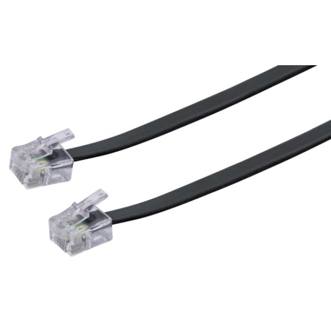 Cable Tae Schwaiger Rj11 -> Rj11 6p4c 6m Negro Plano
