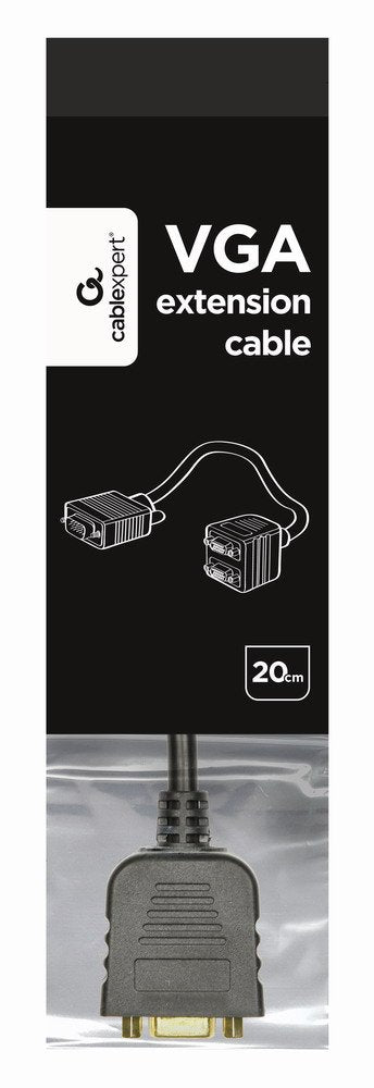 Gembird Cable Vga Alargo Duplicador (D-Sub) Negro 0.20m