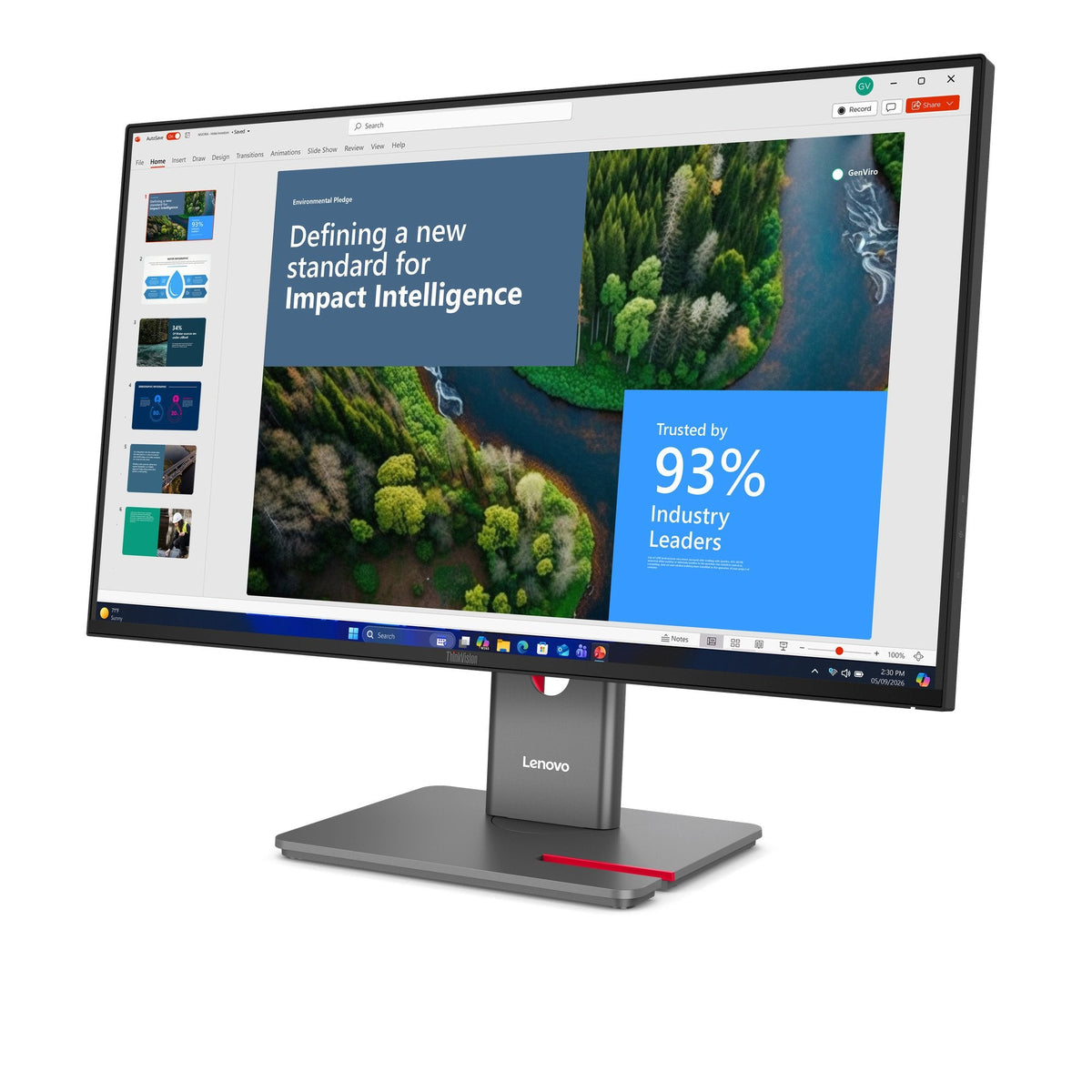 Lenovo Thinkvision P27ud-40 Monitor Led 27" 3840 X 2160 4k @ 120 Hz Ips 350 Cd/M² 1500:1 Hdr10 4 Ms Thunderbolt 4 Hdmi Displayport Usb-C Negro Azabache