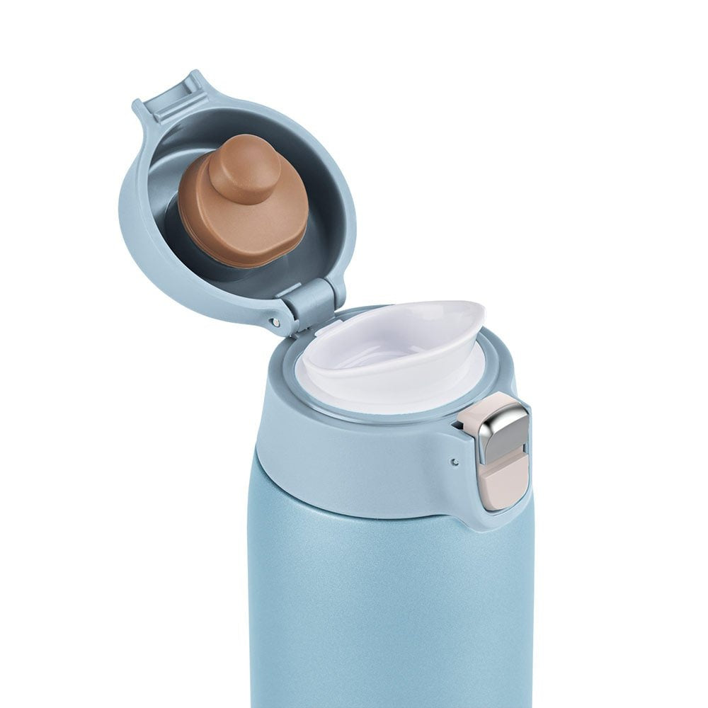 Taza Térmica Ligera Emsa Travel Mug Azul Claro, 0,4 Litros, Tapa Abatible N2151800