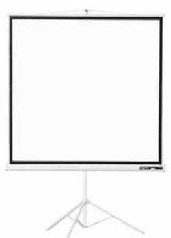 Approx Pantalla Tripode 200x200 Alta Calidad Tela Blanco Mate Bordes Negros 3cm