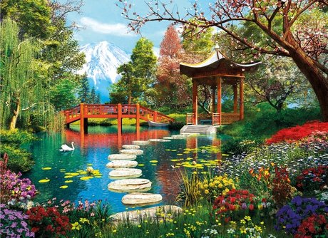 Puzzle High Quality Fuji Garden 500pzs