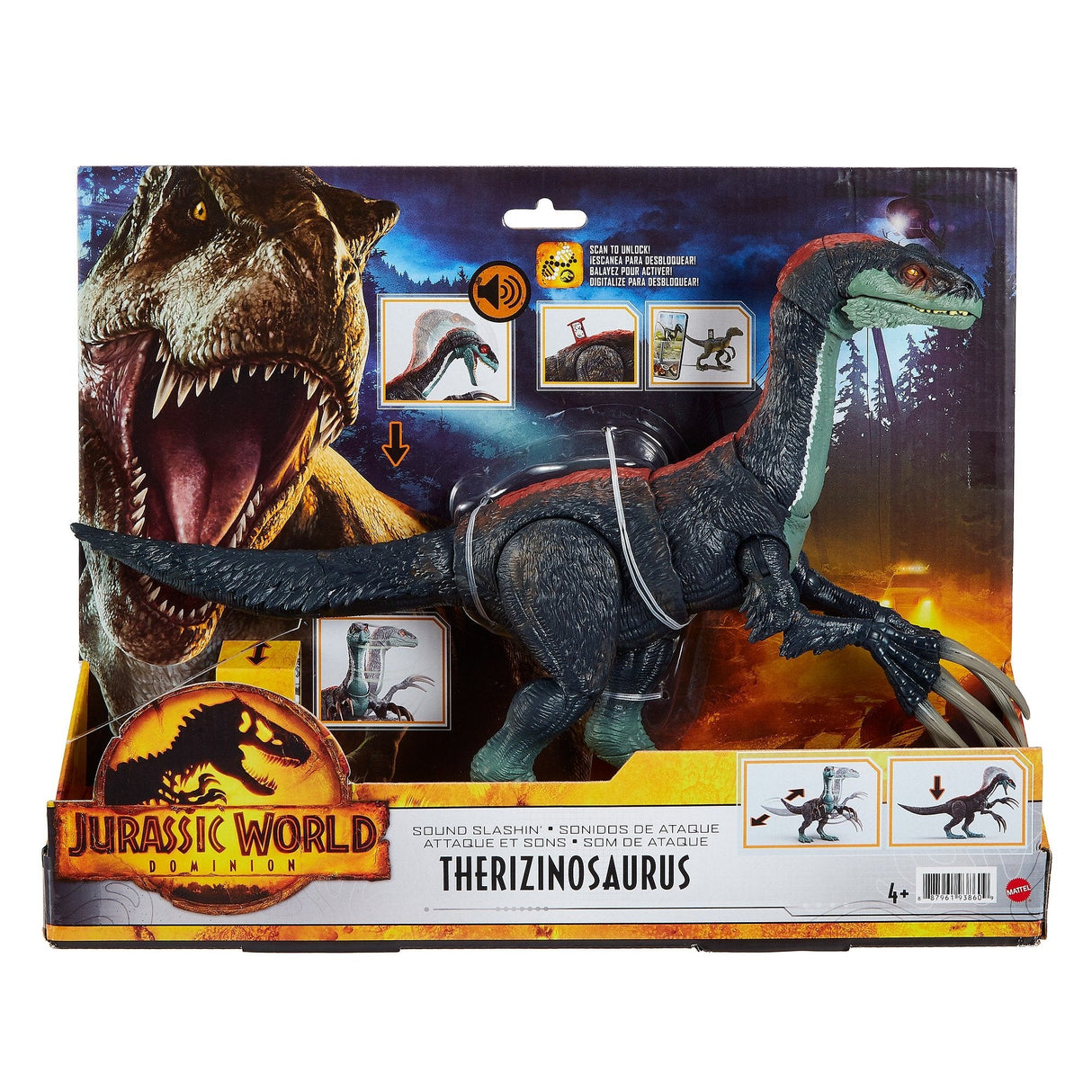 Figura Mattel Jurassic World Sound Slashin'' Therizinosaurus Gwd65