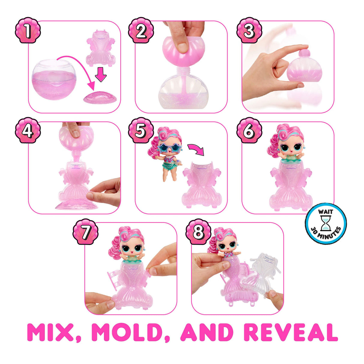 EAN 0035051510604 - L.O.L. Surprise! Mermaids! Tots - Make Your Own Color Change Tails imagen 4