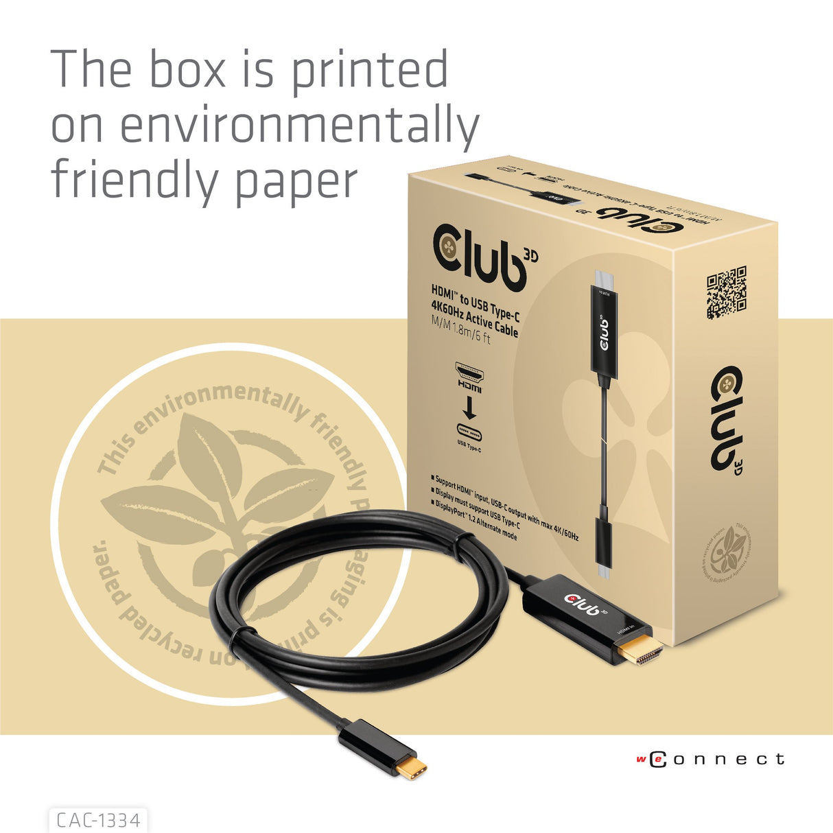 EAN 8719214472054 - CLUB3D CAC-1334 adaptador de cable de vídeo 1,8 m HDMI tipo A (Estándar) USB Tipo C Negro imagen 9