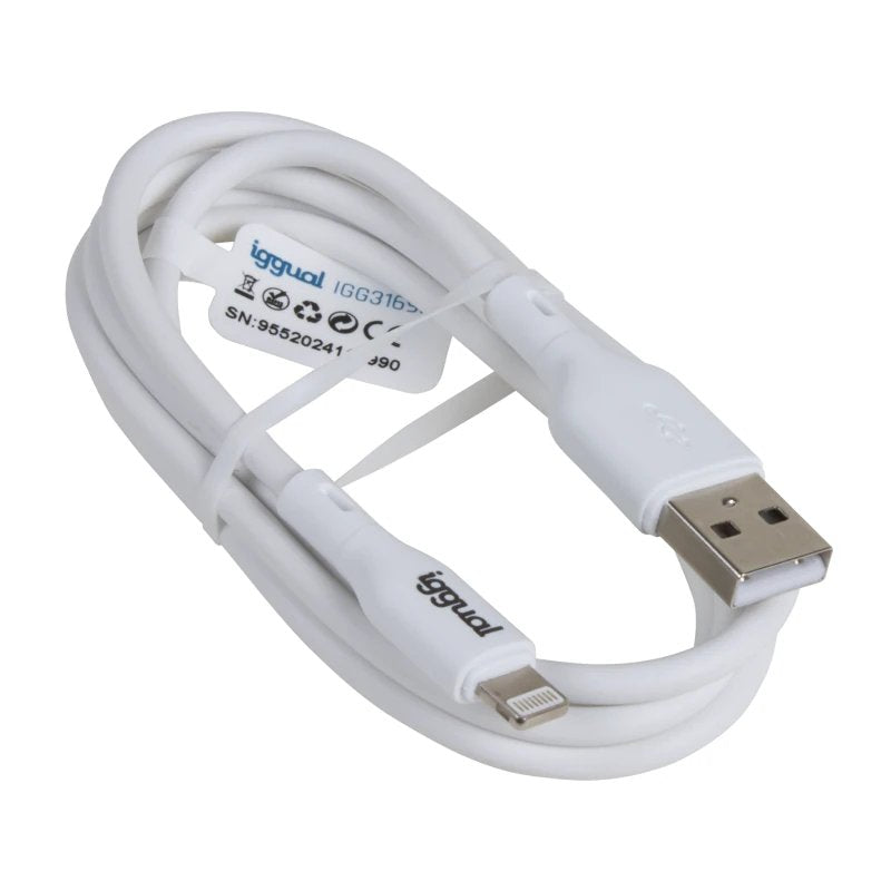 Iggual Cable Usb-A/Lightning 100 Cm Blanco