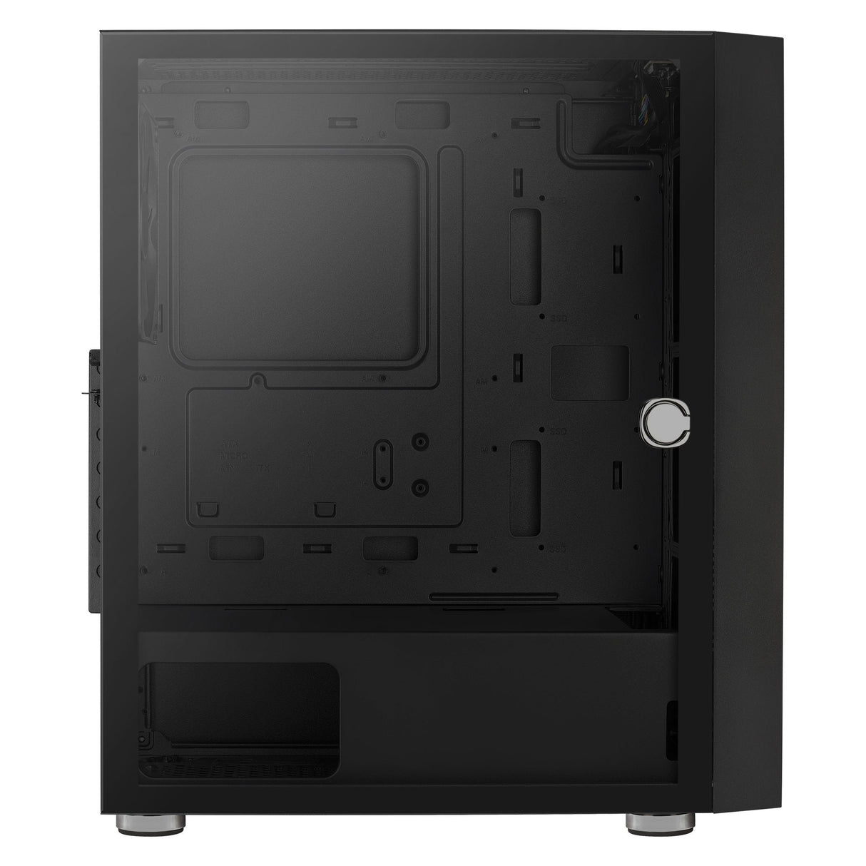 Caja Pc Aerocool Graphite V1 Frontal Mesh Lateral De Cristal Templado