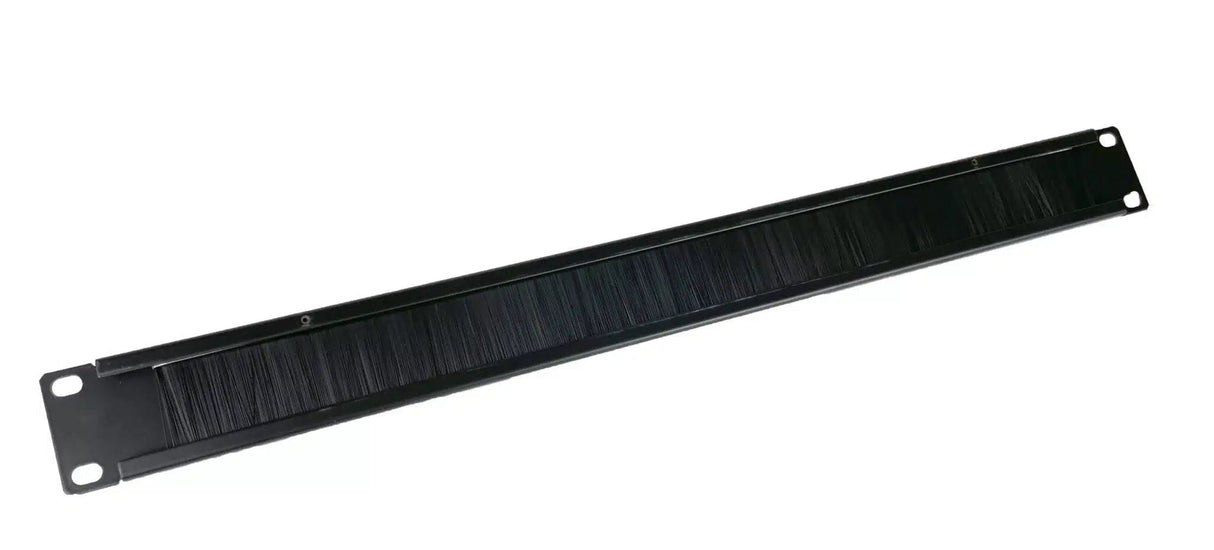 Panel Frontal Guia Cables 19" 1u Con Cepillo Negro
