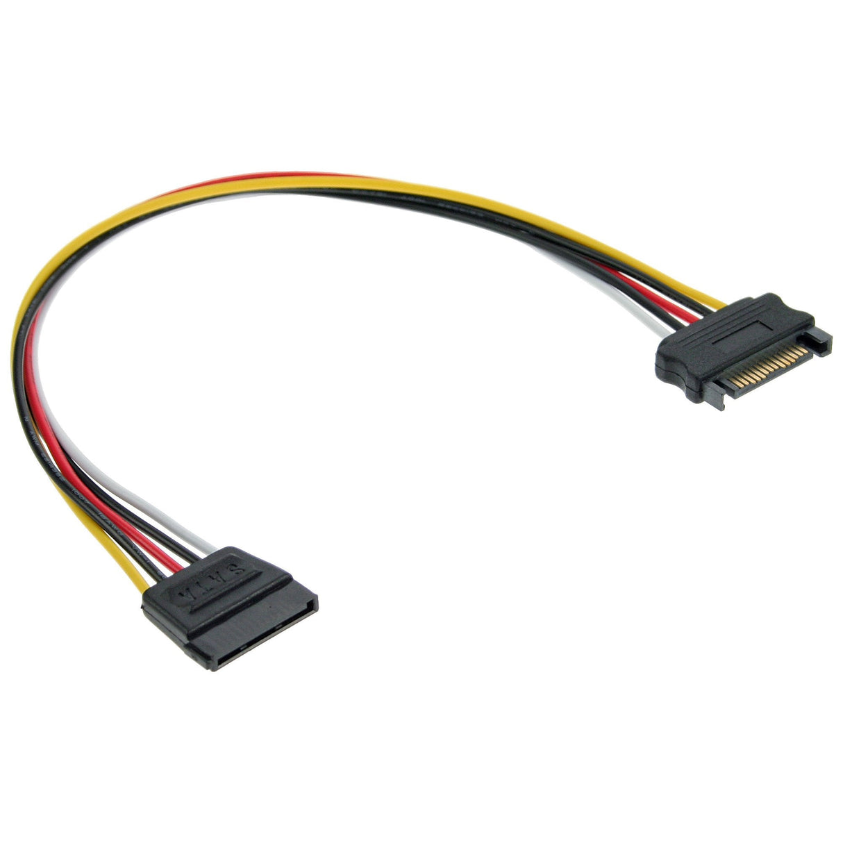 Cable De Extensión De Fuente De Alimentación Inline Sata Macho A Hembra De 0,3 M