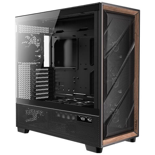 Caja Pc Antec Flux Pro_euv Wood Atx 2xusb3.0 Sin Fuente Negro