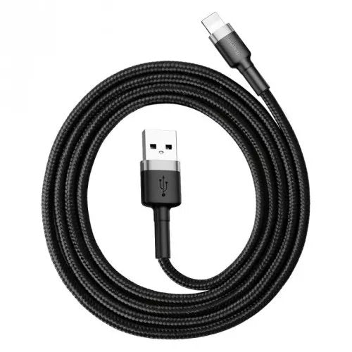 Baseus Lightning Cafule Cable 2.4a 0.5m Gray + Black (Calklf-Ag1)