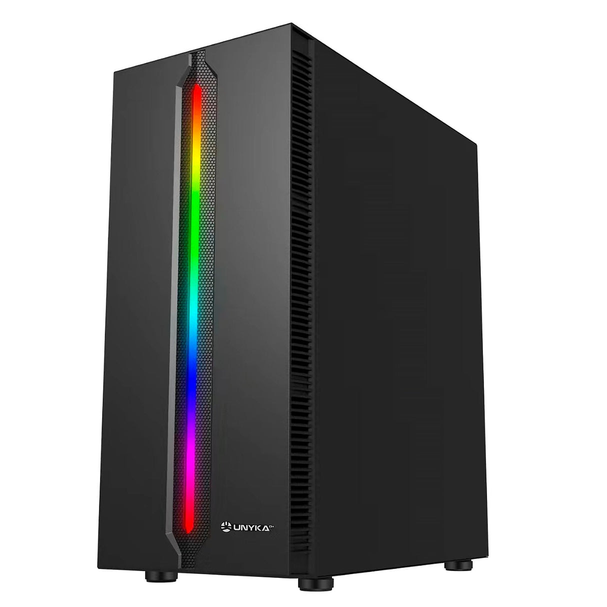 Unykach Armor Lumina Black Caja Atx, Micro Atx, Mini Itx - Lateral De Vidrio Templado - Iluminacion Argb - 3.5" Y 2.5"