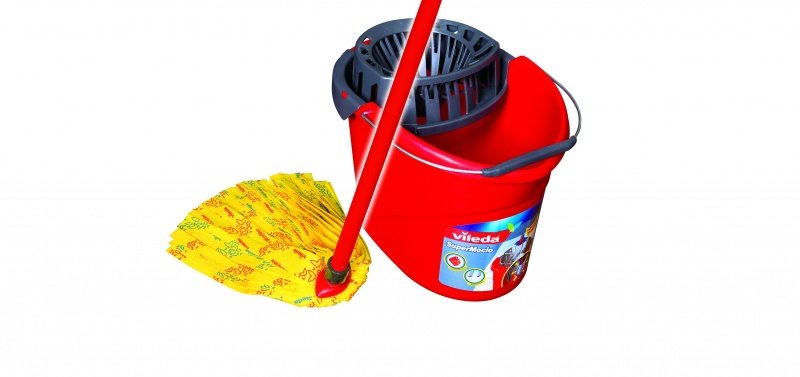 EAN 4023103094192 - Vileda 4023103094192 accesorio para trapeador Cabezal de fregona Rojo, Amarillo imagen 5