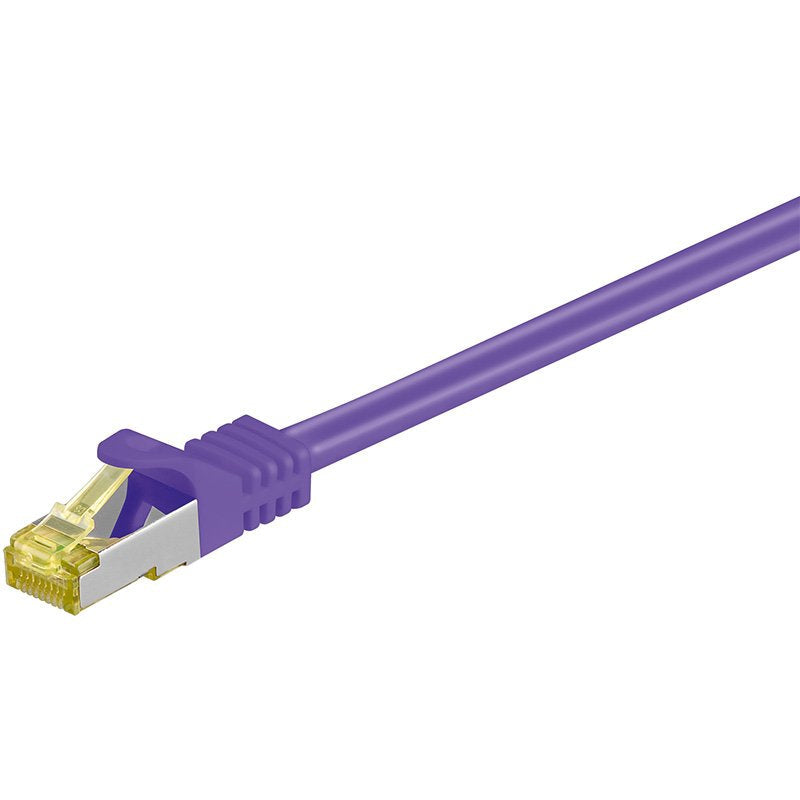 Latiguillo Cat 7, S/Ftp, 0.50 M, Violeta, Lszh Goobay