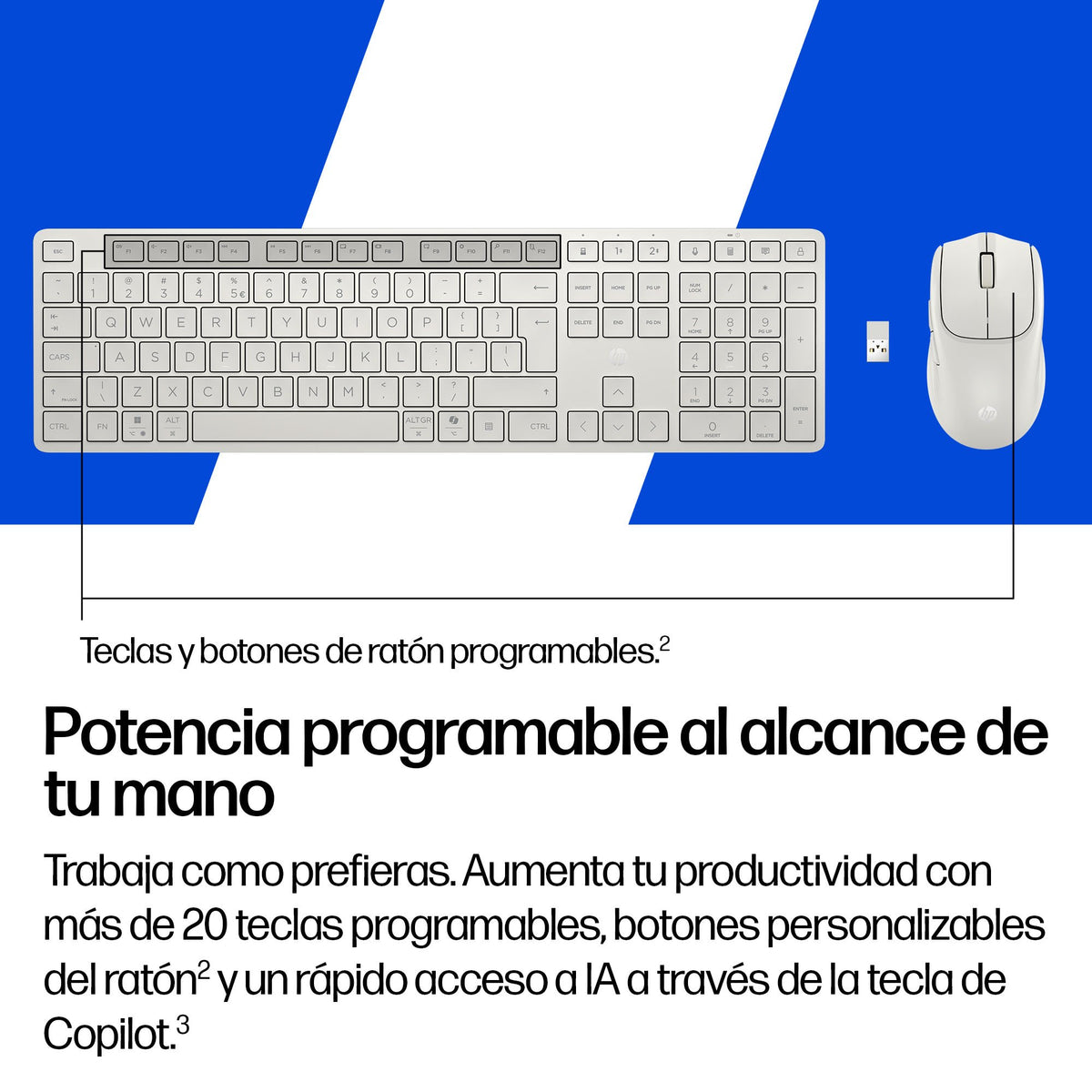 EAN 198990956725 - HP Multi-Device Dual-Mode Mouse and Keyboard Combo 495C teclado Ratón incluido Hogar / Oficina USB + RF Wi imagen 8