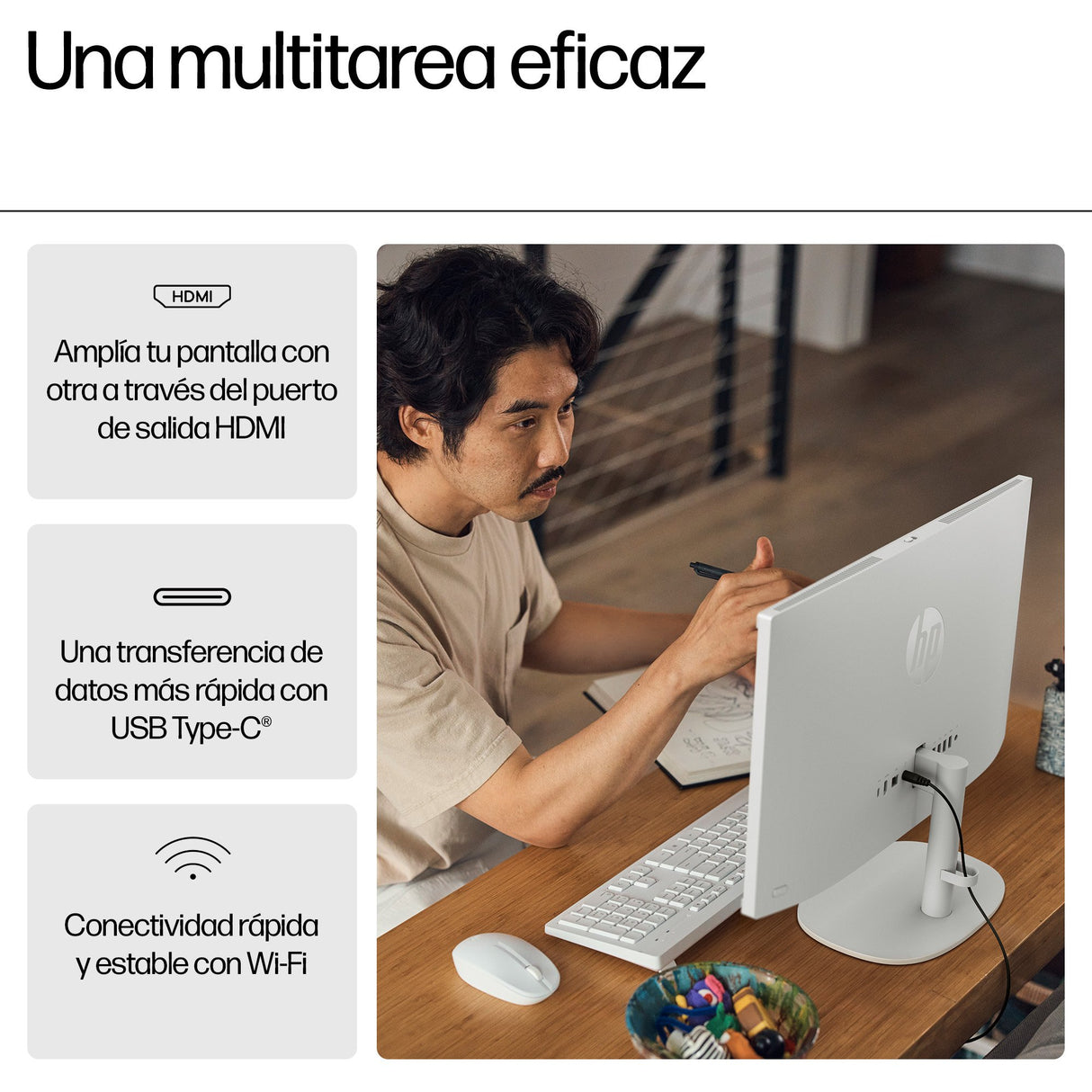EAN 0198415202680 - HP 22-dg0037ns Intel® Core™ i3 i3-N300 54,6 cm (21.5") 1920 x 1080 Pixeles PC todo en uno 8 GB DDR5-SDRAM imagen 10