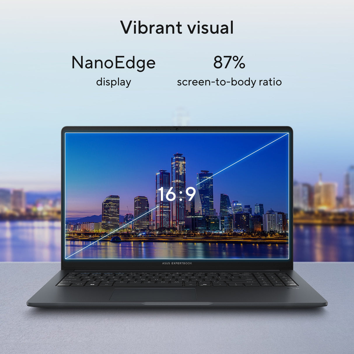 Expertbook B1 - 15.6 Inch - Intel Core I5-1335u - 8 Gb - 256 Gb - Windows 11 Pro - Qwerty - Black/Grey