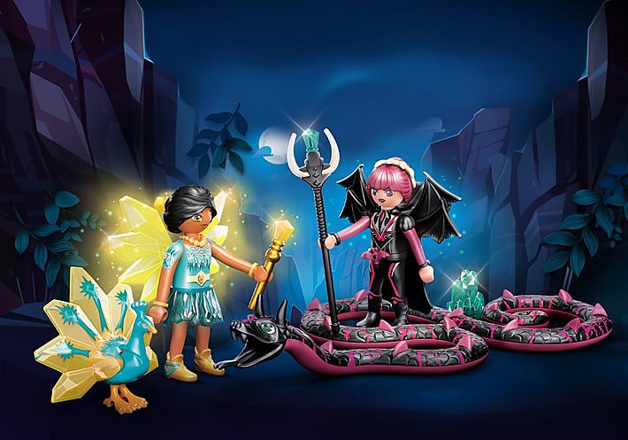 Playmobil 70803 Fantasia Crystal Fairy Y Bat Fairy Con Animales Del Alma