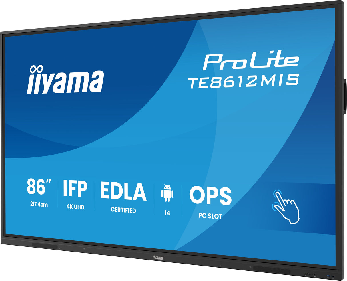 Iiyama Ds Te8612mis 217cm Ips Touch 86'' 3840x2160 Vga 2xhdmi 2xusb-C