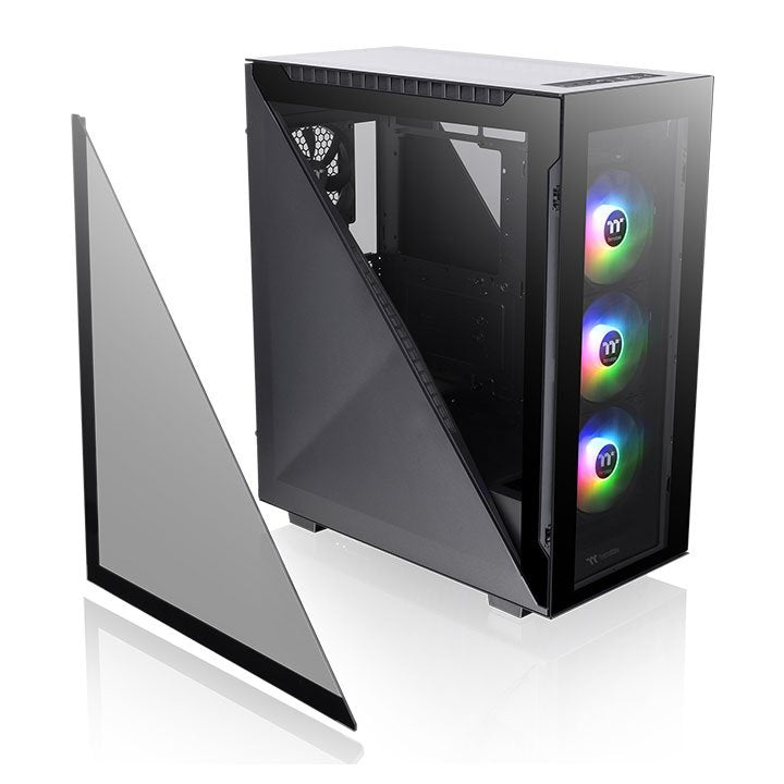 Caja Pc Thermaltake Divider 500 Tg Argb, Tower-Gehäuse Schwarz, Tempered Glass