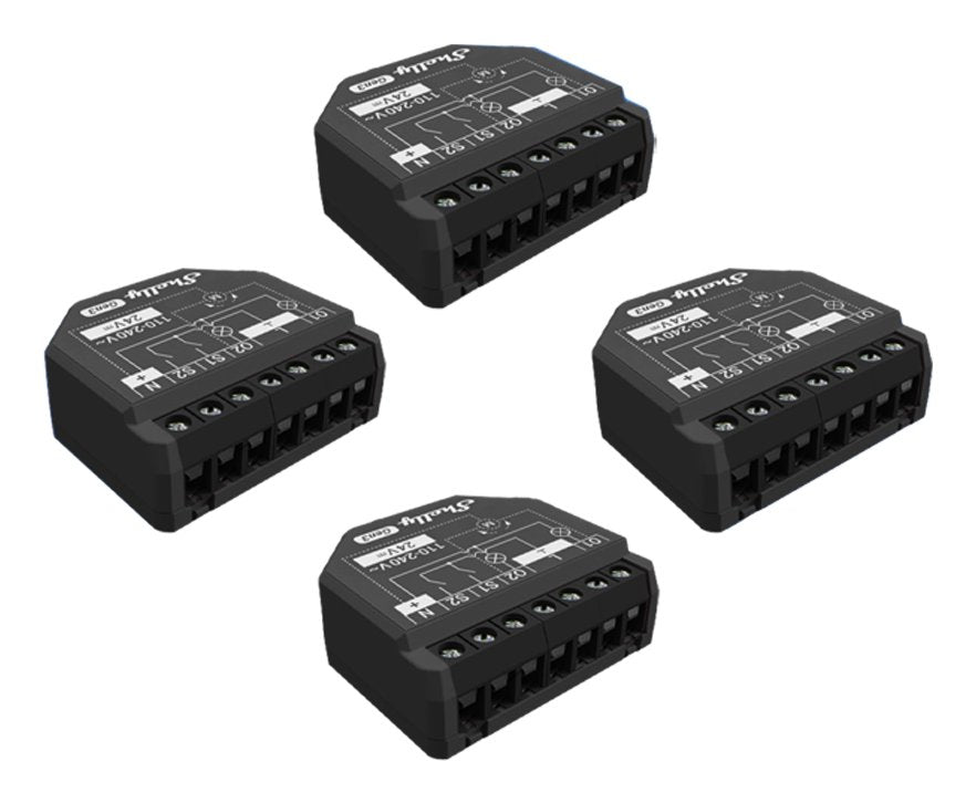Shelly · Unterputz · \"2pm Gen3\" · 4er Pack · Relais · Max 16a · 2 Kanal · Wlan · Bt