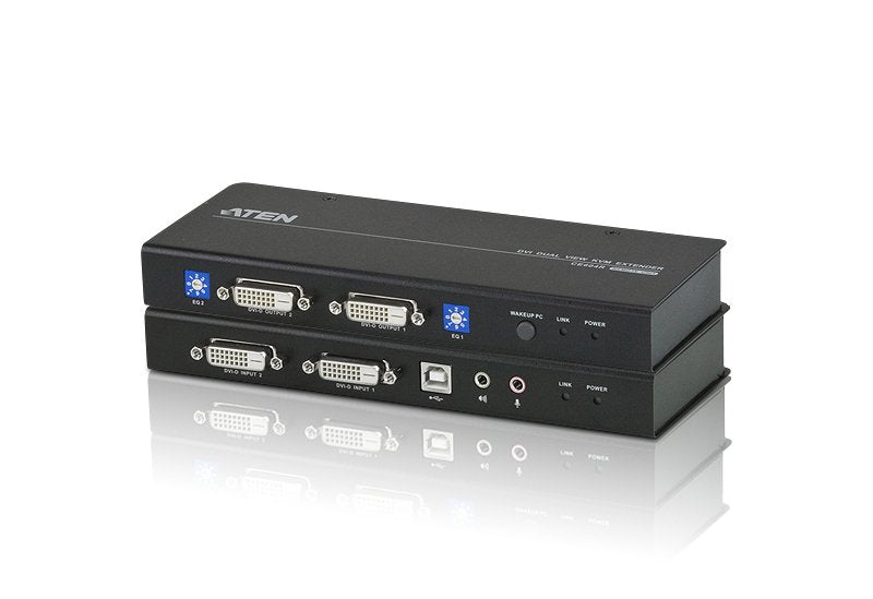 Aten Desktop Kvm Usb Dual View Dvi Kvm Extender With Audio A Aten Ce604, 480 G, 0 - 50 °C, -20 - 60 °C, 0 - 80%, Dvi