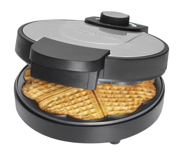EAN 4004470616811 - Bomann WA 1365 CB 6 barquillo(s) 1000 W Negro, Acero inoxidable imagen 1