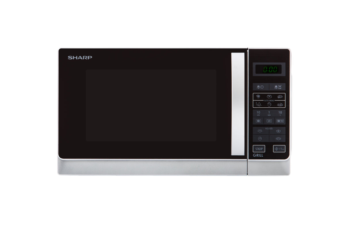 Microondas Con Grill Sharp R642inw 800w (1000w Grill) 20 Litros Control Táctil Pantalla Led 11 Niveles Potencia 8 Funciones Automáticas