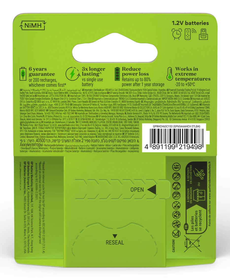 Recharge Aaa Batteries 650mah 4-Pack 201238