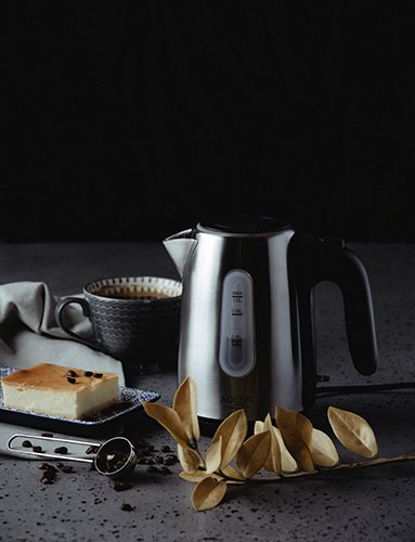 EAN 5902934830911 - Adler AD 1273 tetera eléctrica 1 L 1200 W Negro, Avellana, Acero inoxidable imagen 5