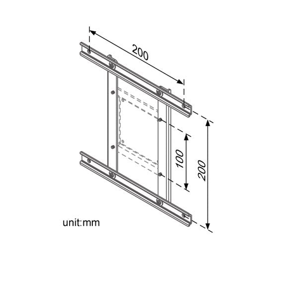 Roline Vesa-Adapter 100x100 - 200x200 Variabel