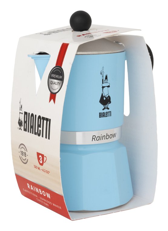 Cafetera Bialetti Rainbow 6tz Azul