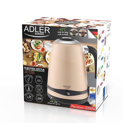EAN 5902934838849 - Adler AD 1295 tetera eléctrica 1,7 L 2200 W Oro imagen 7