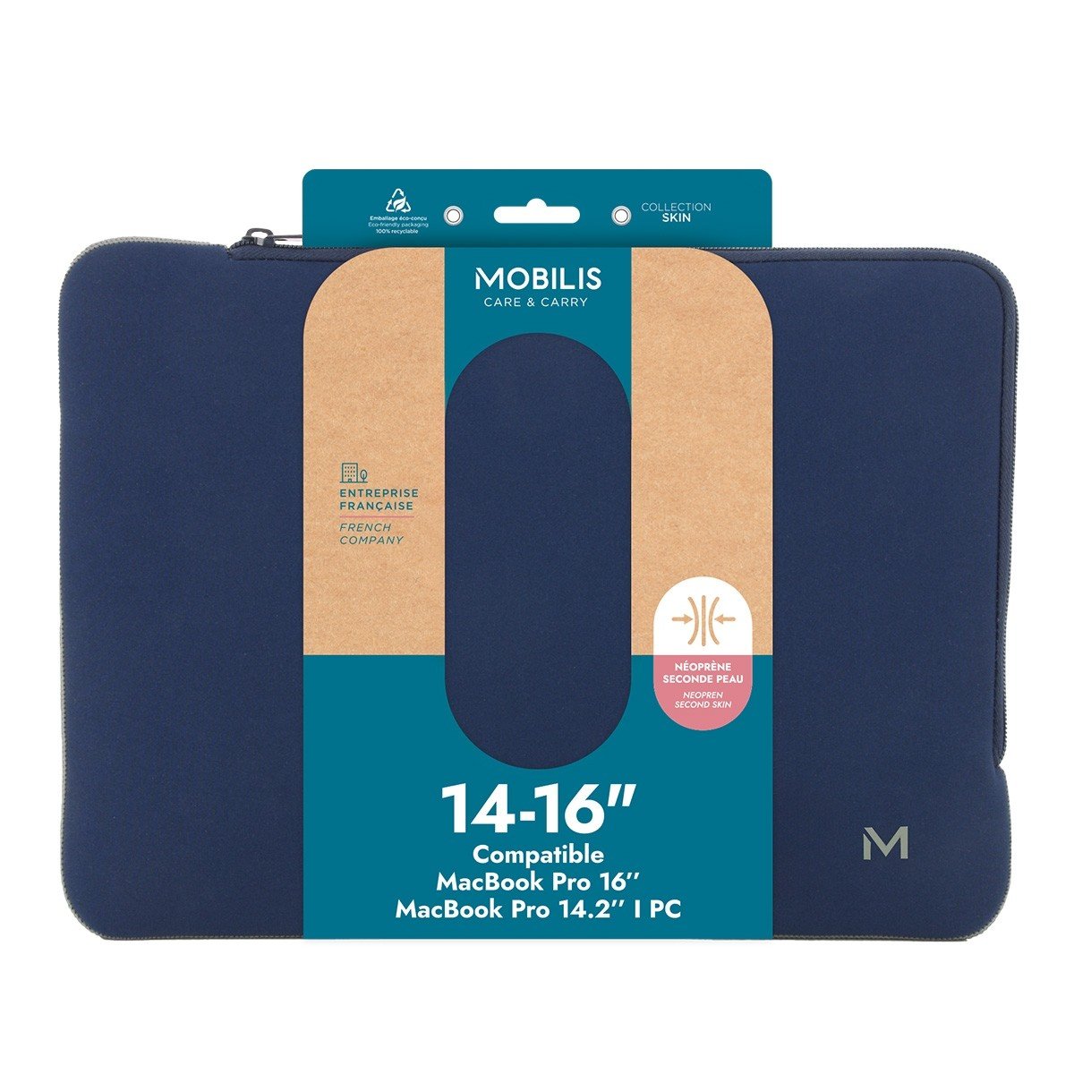 Funda Mobilis 049022 Para Portátil 40,6 Cm (16") Gris, Marina