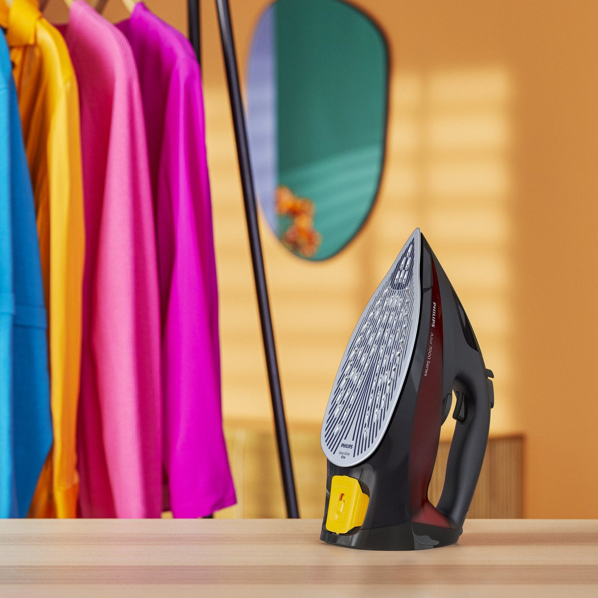 Philips 7000 Series Dst7022/40 Plancha De Vapor Hv En Negro/Rojo