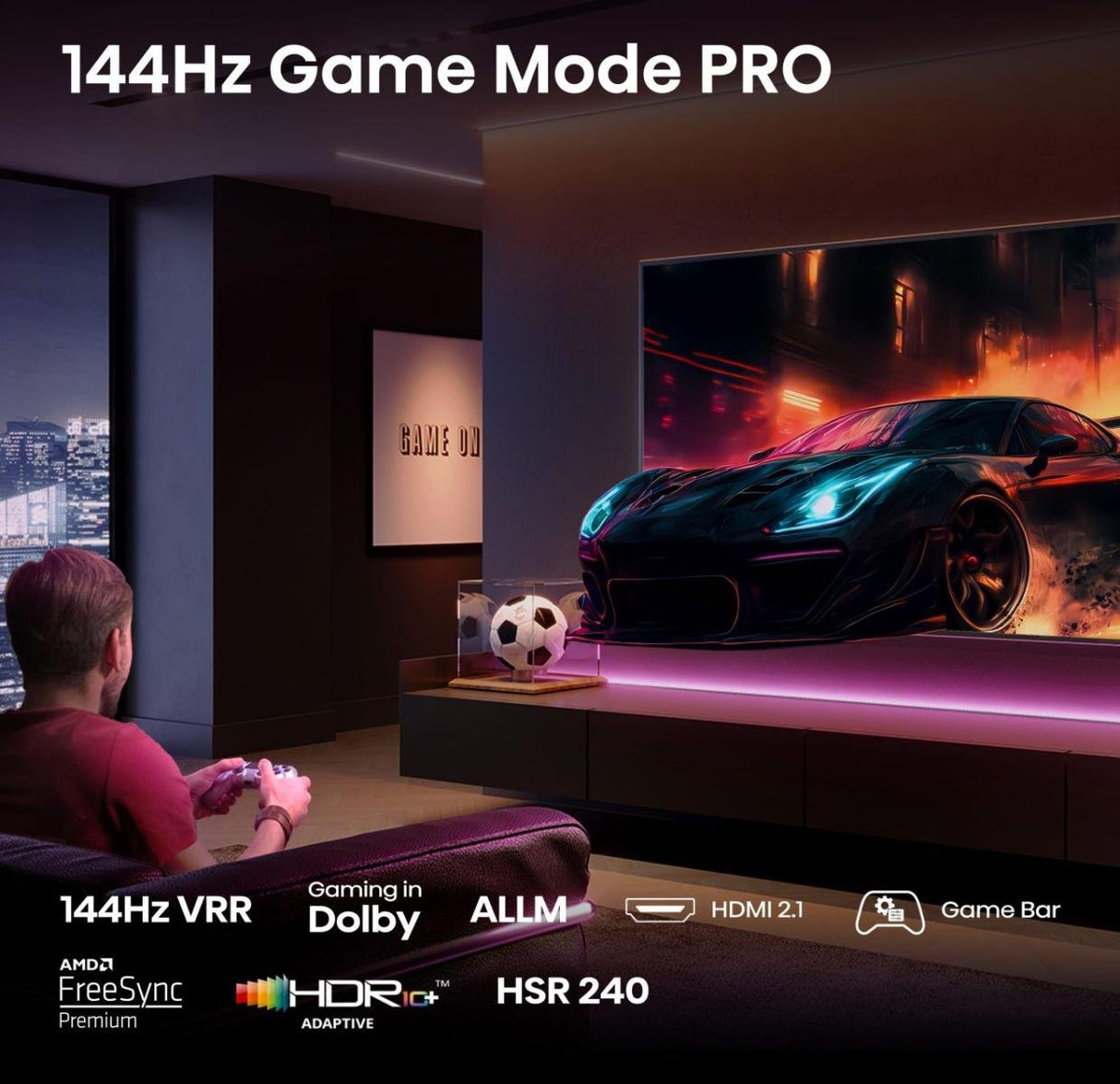 Hisense 50e77q Pro (126 Cm (50 Zoll), Negro, Ultrahd/4k, Tripple Tuner, Usb Recording, Time Shift, 144hz Panel) 50e77q Pro